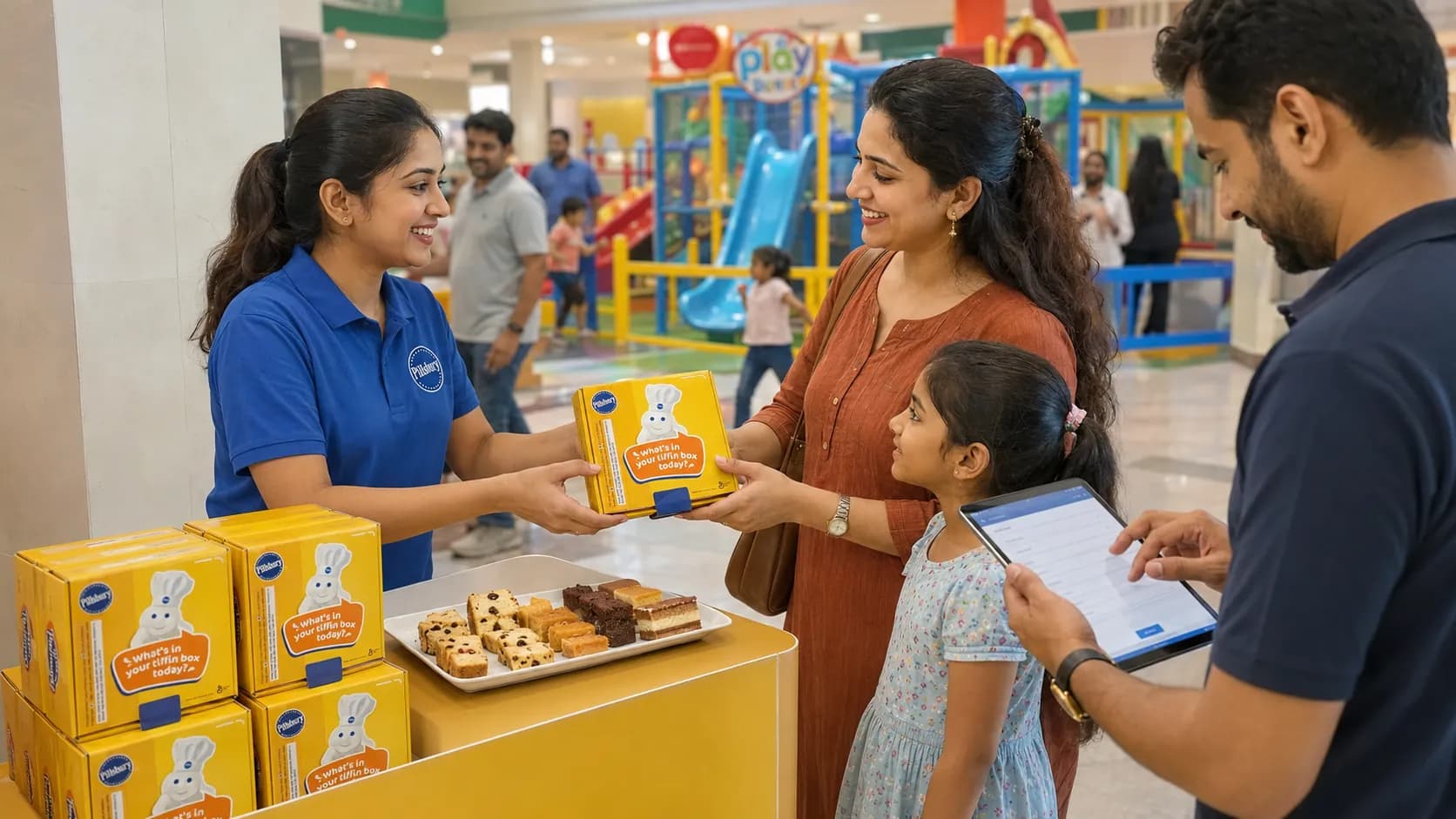 General Mills cookie-cake and pastry-cake sampling activity