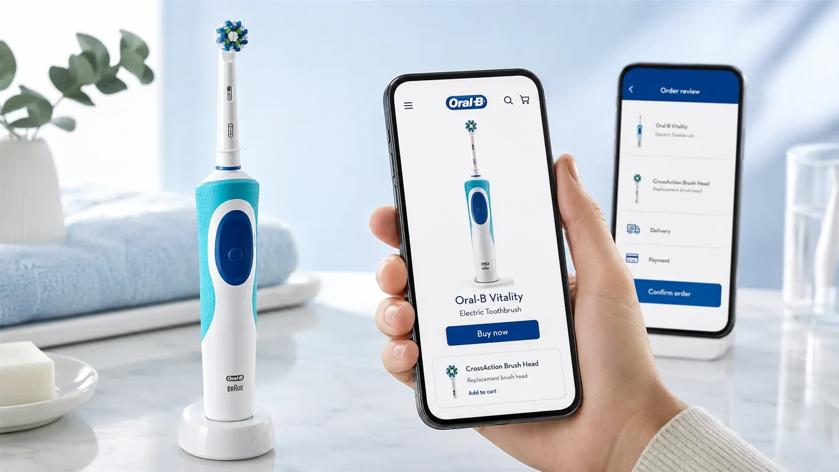 Oral-B direct-selling microsite created for the product relaunch